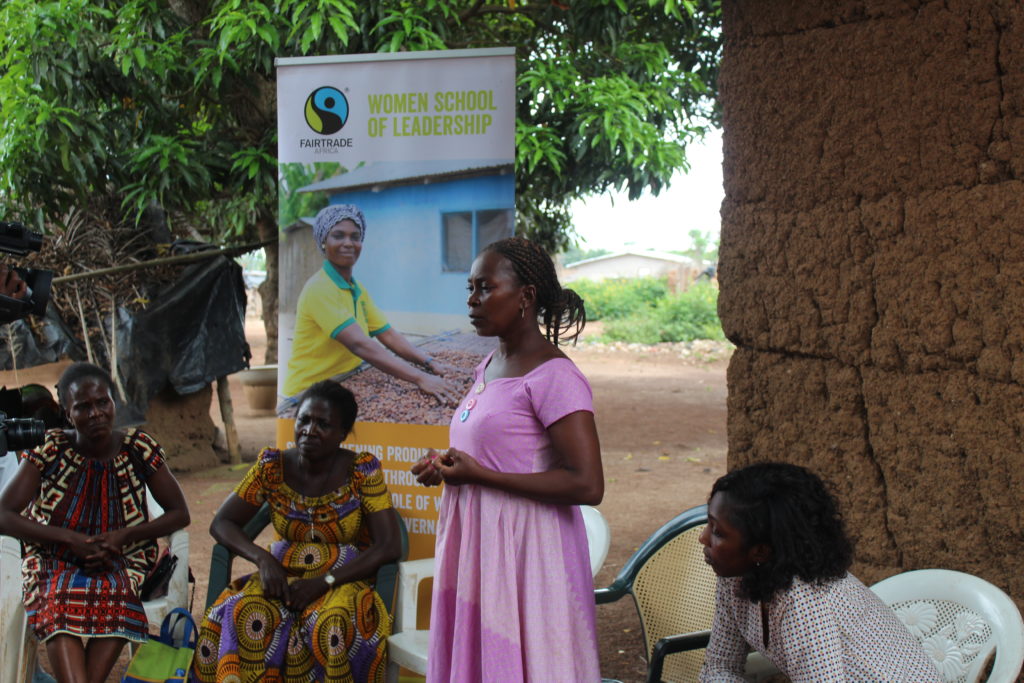 Una delle partecipanti alla Scuola di leadership femminile di Fairtrade Africa