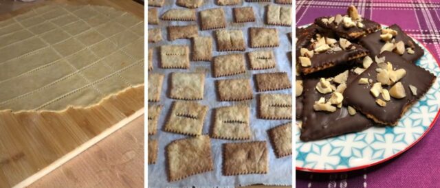 Chiacchiere di Carnevale a forno ricoperte di cioccolato