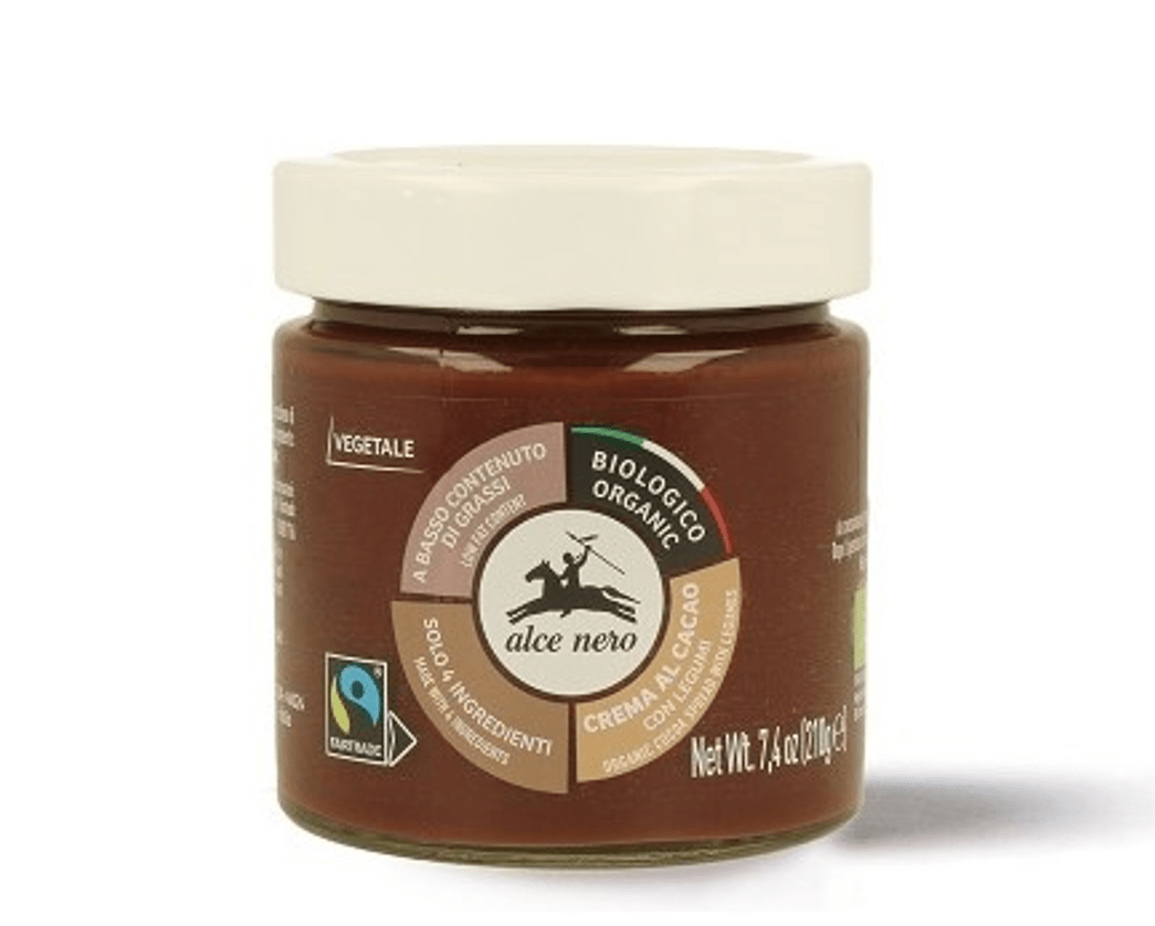 Crema biologica al cacao con legumi