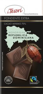 Cioccolato PAM certificato Fairtrade fondente 70% Repubblica Dominicana