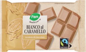 Cioccolato Bianco al caramello PAM certificato Fairtrade