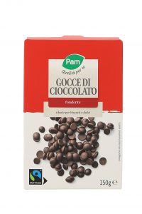 Gocce di cioccolato PAM con certificazione Fairtrade