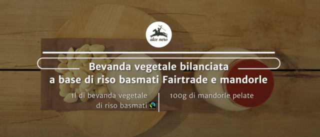 Bevanda vegetale di riso e mandorle