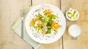 Carpaccio di verdure con tocco di cioccolato fondente