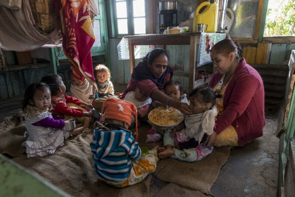 nursery per i bambini delle coltivatrici di tè