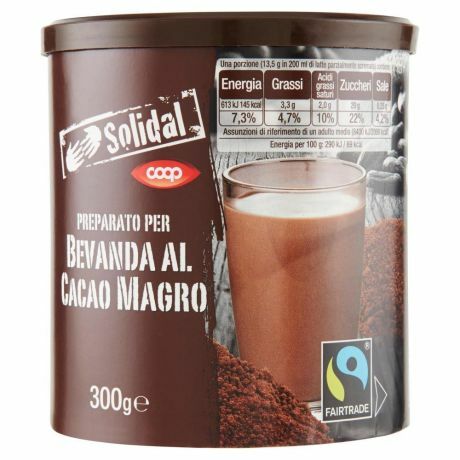 Preparato per bevanda al cacao magro
